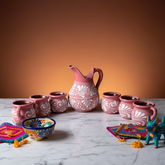 Mini Jarron Pink Plumeado