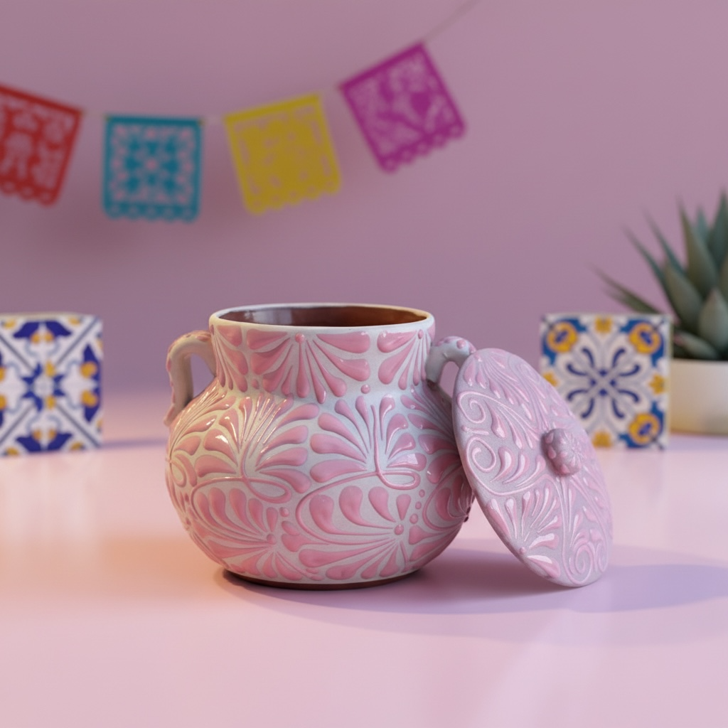 Talavera  Pink Frijolera