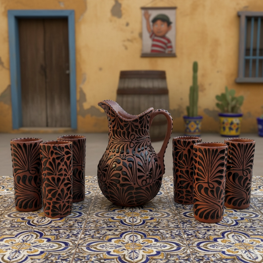 Talavera Jarron Negro