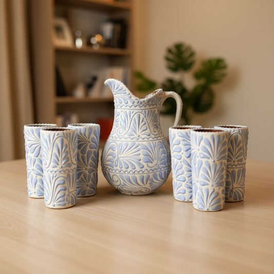 Talavera Jarron azul Mora